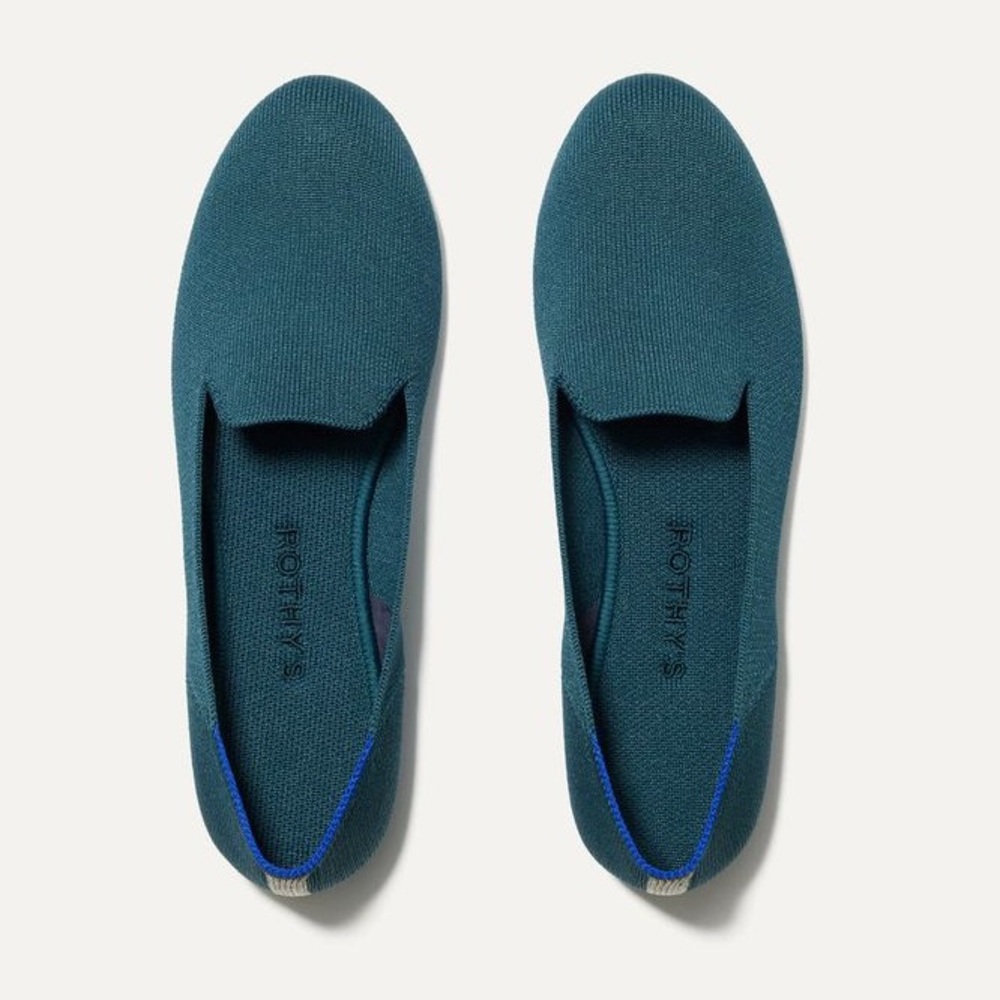 ROTHY’S The Loafer in Deep Emerald size 9 EUC